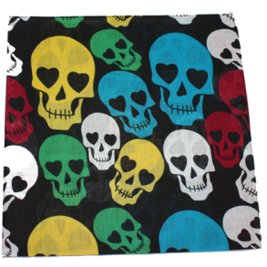 Bandana med farvede ddninghoveder BA-Skulls