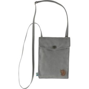 Fjllrven Pocket skuldertaske i Super Grey – frontvisning