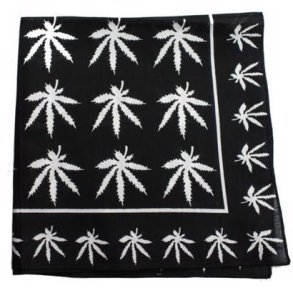 Sort cannabis bandana BA-Leaf8