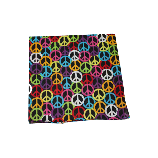 Farvet peace bandana BA-Peace